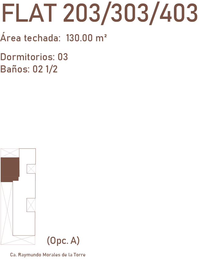 Flat 203, 303, 403